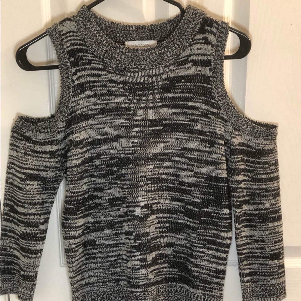 Cold shoulder sweater